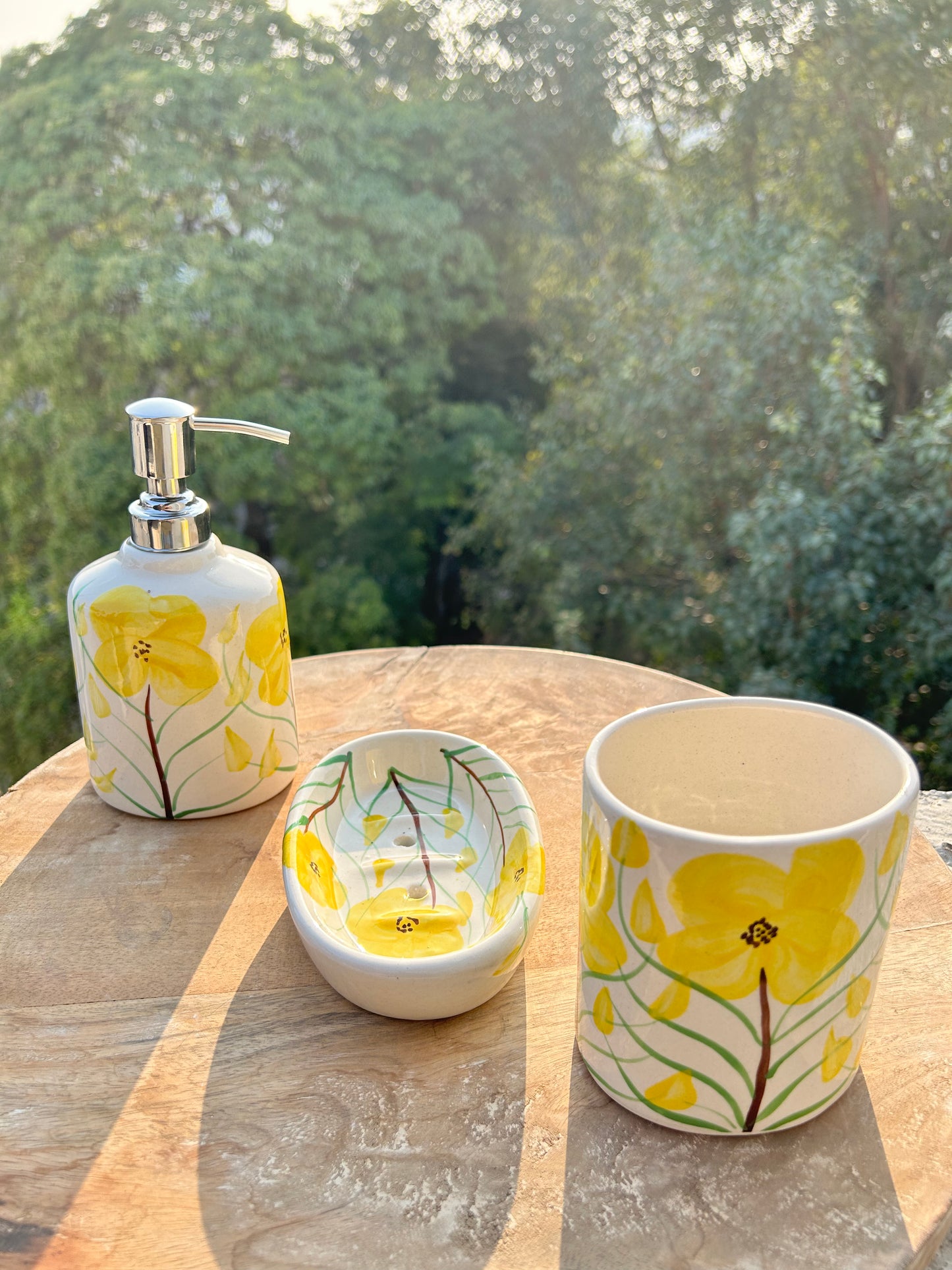 Hand painted Bathroom Set