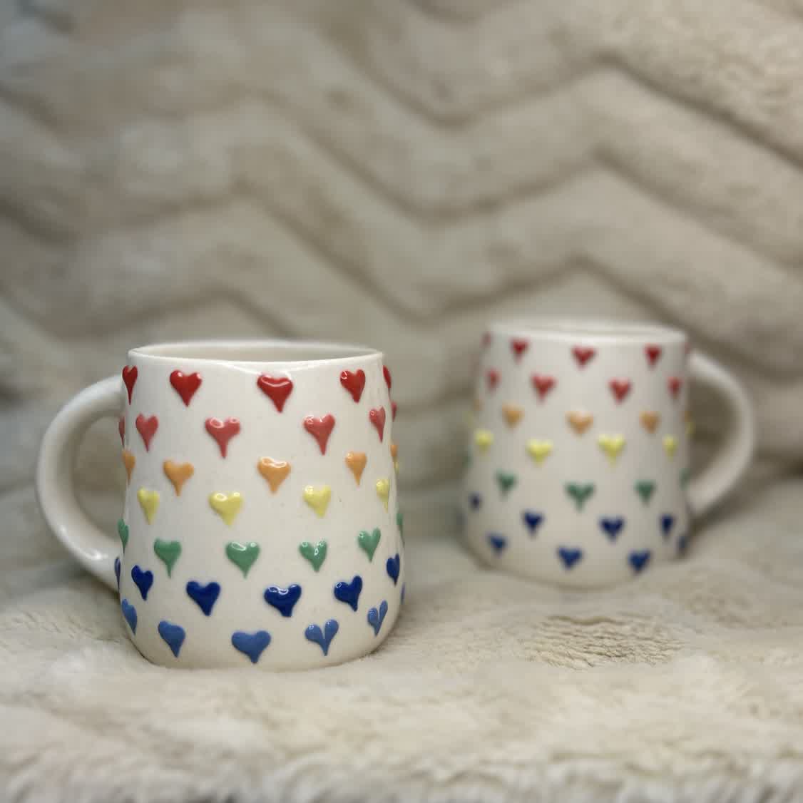 3D Heart Mugs