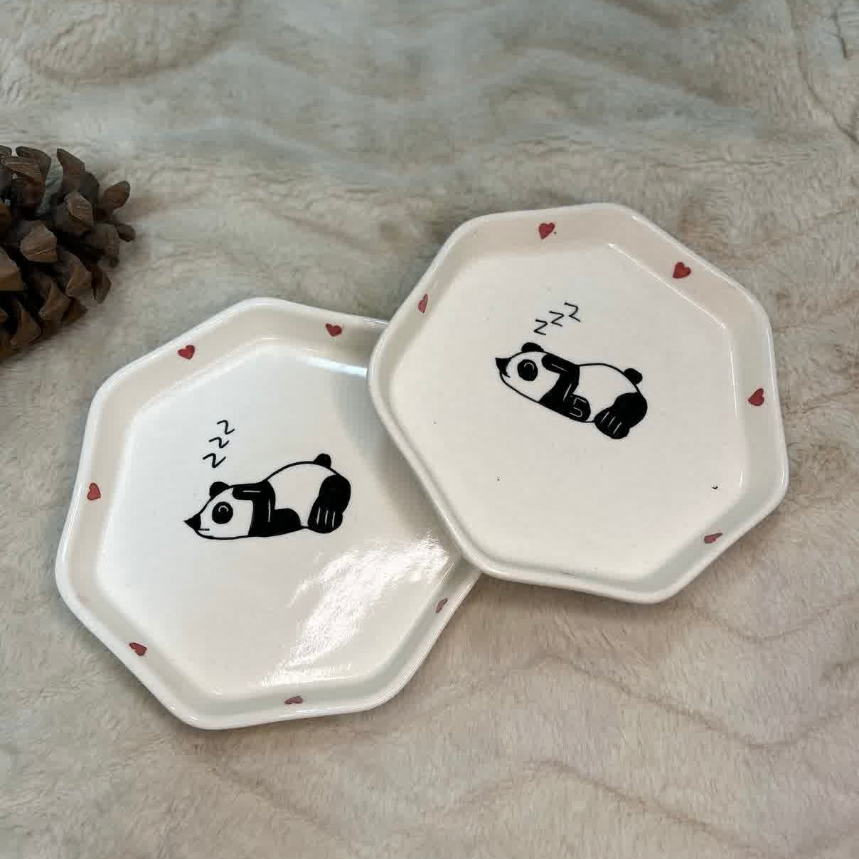 Sleepy Panda Snack Plate