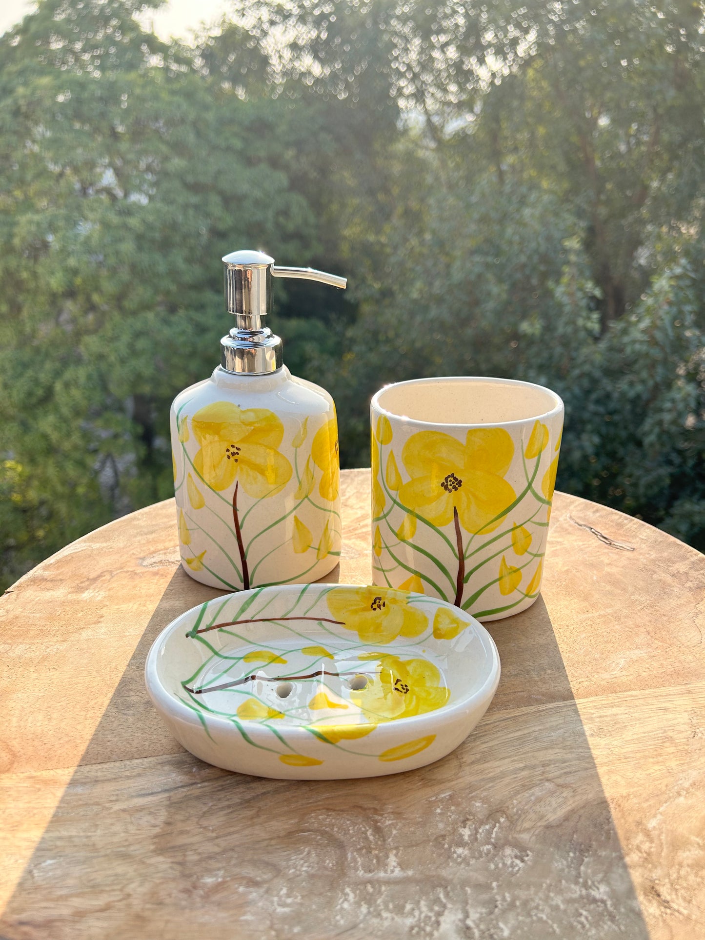 Hand painted Bathroom Set