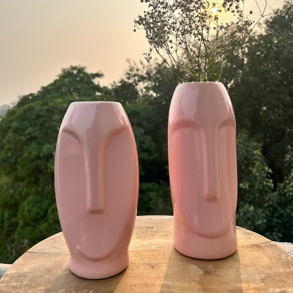 Face Vase Combo Pink