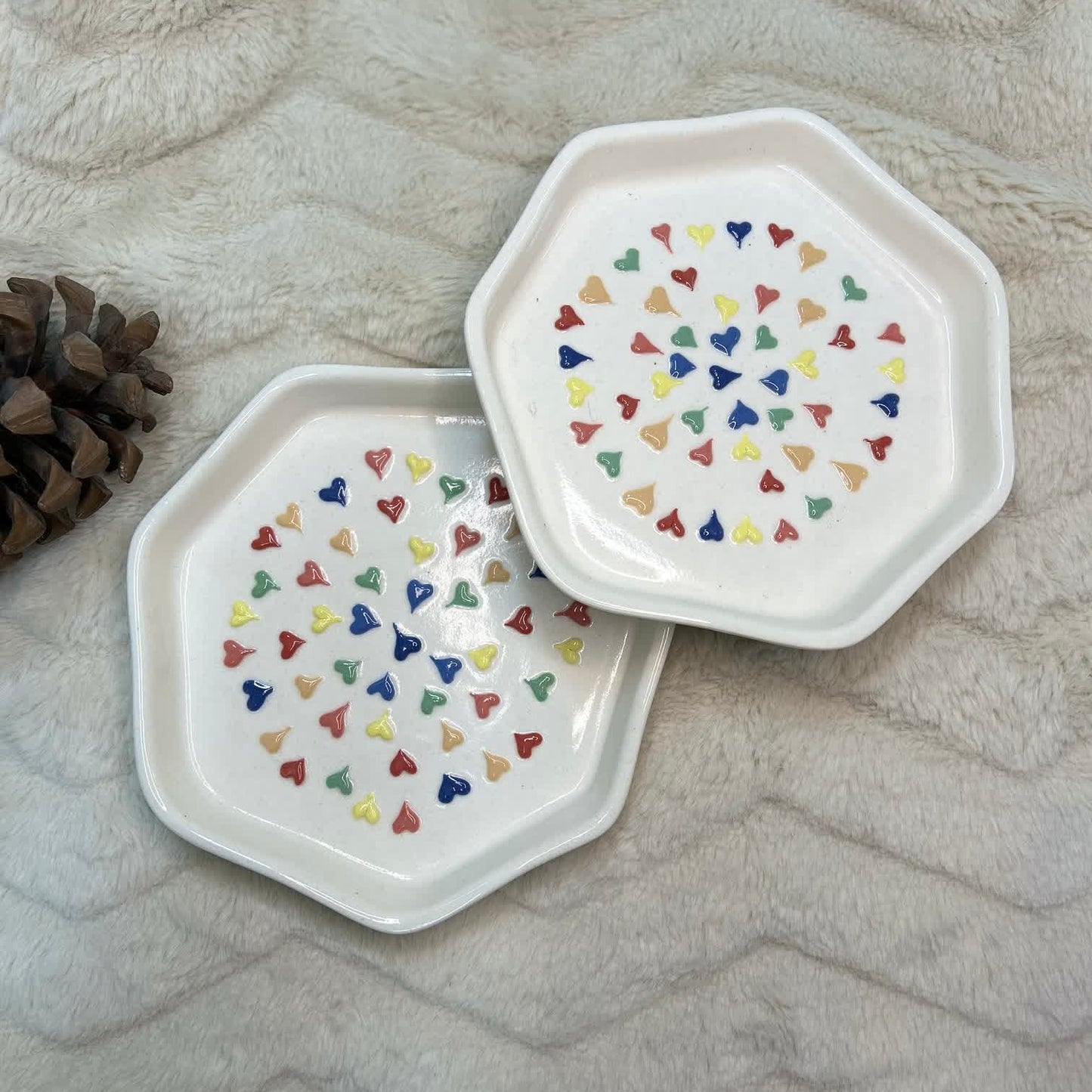 3D Heart Snack Plates