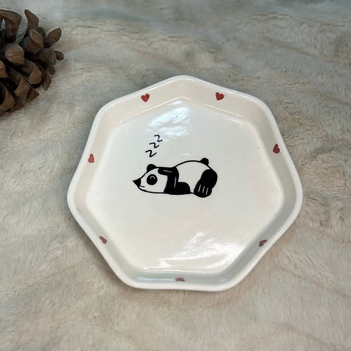 Sleepy Panda Snack Plate