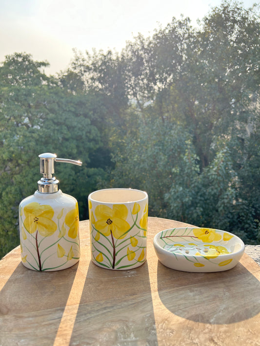 Hand painted Bathroom Set